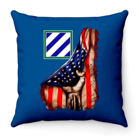 3rd Infantry Division American Flag Throw Pillows