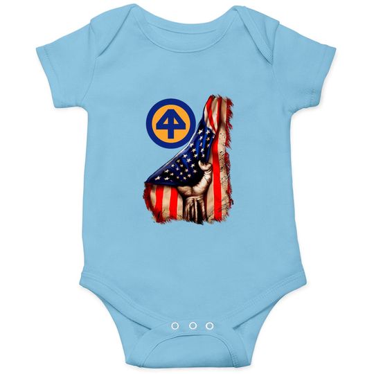 44th Infantry Division American Flag Onesies