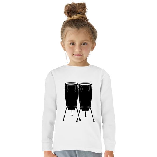 Congas Instrument  Kids Long Sleeve T-Shirts