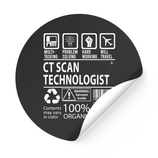 Discover Ct Scan Technologist Stickers - Multitasking Job Gi