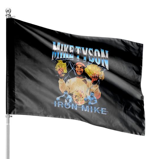 Iron Mike Tyson House Flags, Tyson Vintage House Flag, Mike Tyson Retro Inspired House Flag