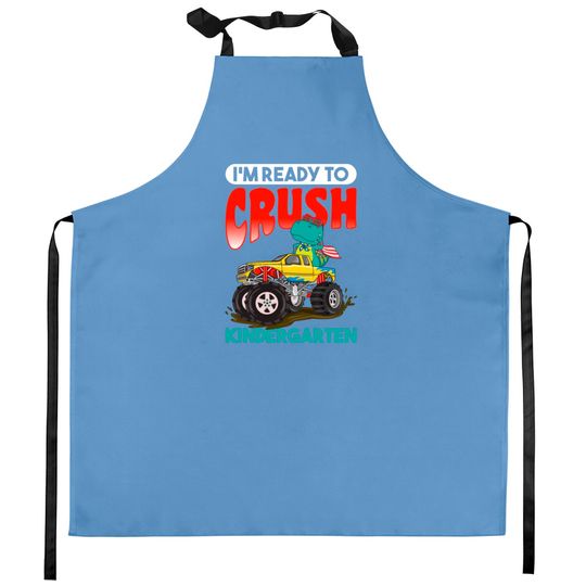 Discover Kids I'm Ready To Crush Kindergarten Monster Truck Kitchen Aprons