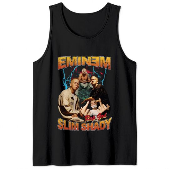 Eminem Retro Vintage Black Tank Tops