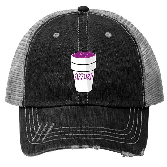 Sizzurp Codein Lean Dirty Cough Syrup Purple Drank Trucker Hats