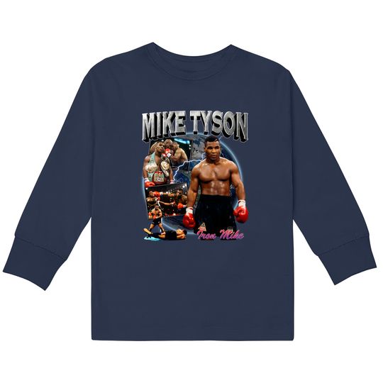 Discover Mike Tyson Retro Inspired  Kids Long Sleeve T-Shirts Bumbu01