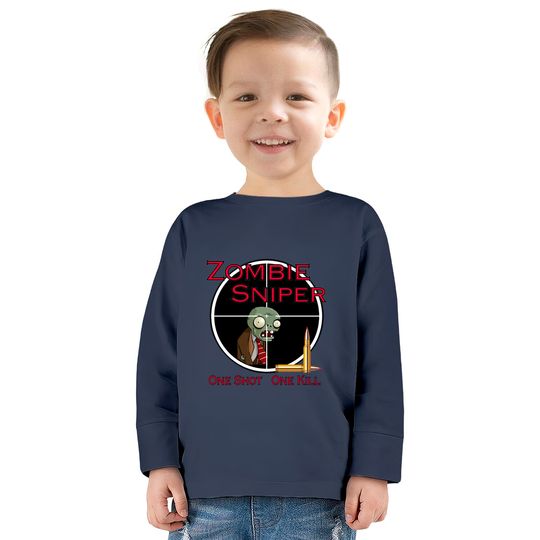Zombie Sniper Squad - Zombie -  Kids Long Sleeve T-Shirts