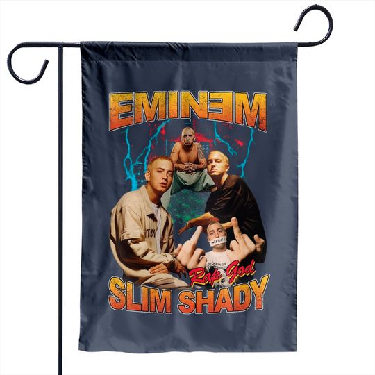 Eminem Retro Vintage Black Garden Flags