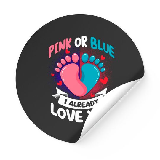 Team Boy Parents Gender Reveal - Stickers