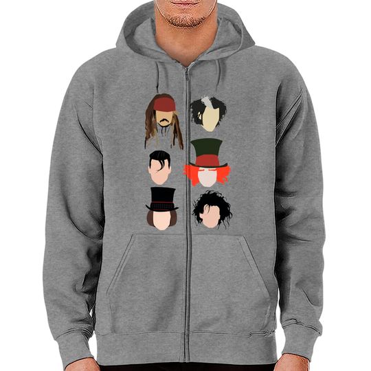 Johnny Depp Characters - Johnny Depp - Zip Hoodies