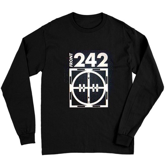 Front 242 †† Glitch 3D Logo Fanart Design - Front 242 - Long Sleeves