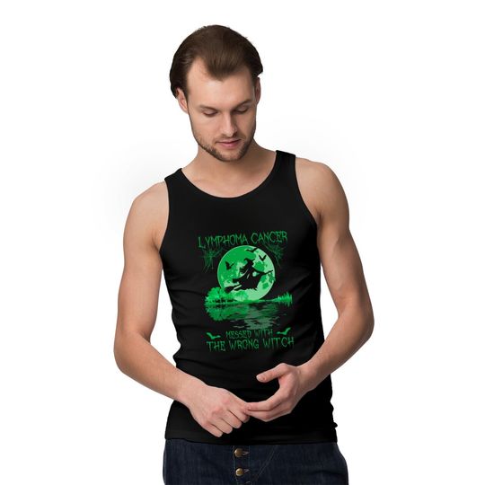 Lymphoma Cancer Messed With The Wrong Witch Lymphoma Awareness - Lymphoma Cancer - Tank Tops