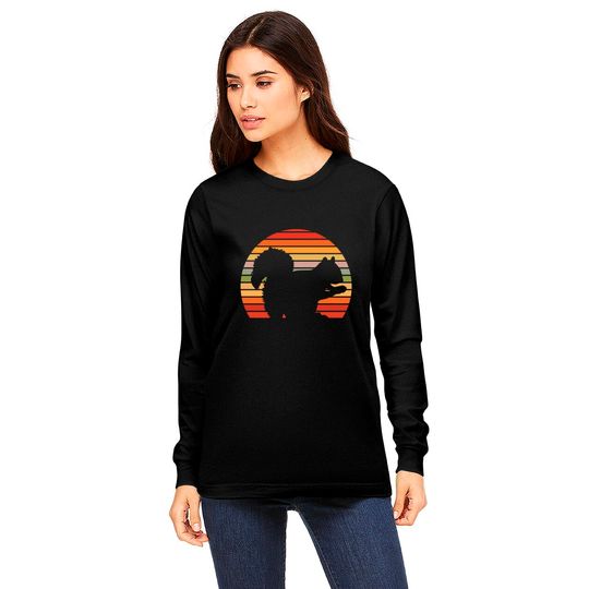 Cool Retro Squirrel Sunset - Squirrel - Long Sleeves