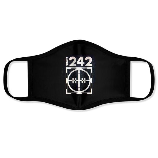 Discover Front 242 †† Glitch 3D Logo Fanart Design - Front 242 - Face Masks