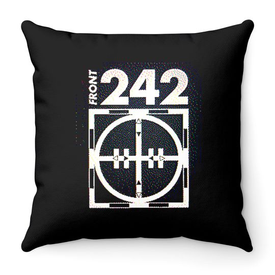 Front 242 †† Glitch 3D Logo Fanart Design - Front 242 - Throw Pillows