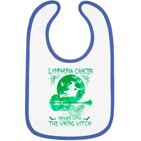 Lymphoma Cancer Messed With The Wrong Witch Lymphoma Awareness - Lymphoma Cancer - Bibs