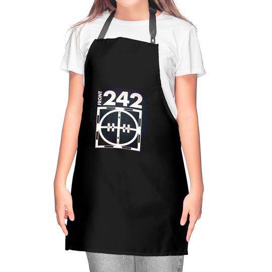 Front 242 †† Glitch 3D Logo Fanart Design - Front 242 - Kitchen Aprons