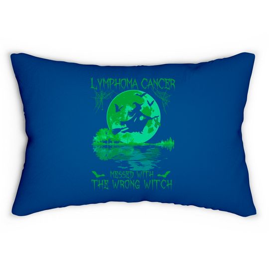 Lymphoma Cancer Messed With The Wrong Witch Lymphoma Awareness - Lymphoma Cancer - Lumbar Pillows