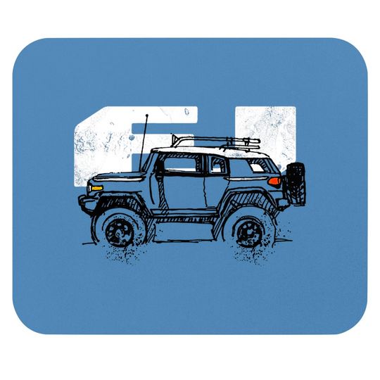 Toyota FJ Cruiser - Sketch artist Profile, best gift for FJ's Dad, Mom birthday gift, off road Mouse Pads - Toyota Fj Cruiser - Mouse Pads
