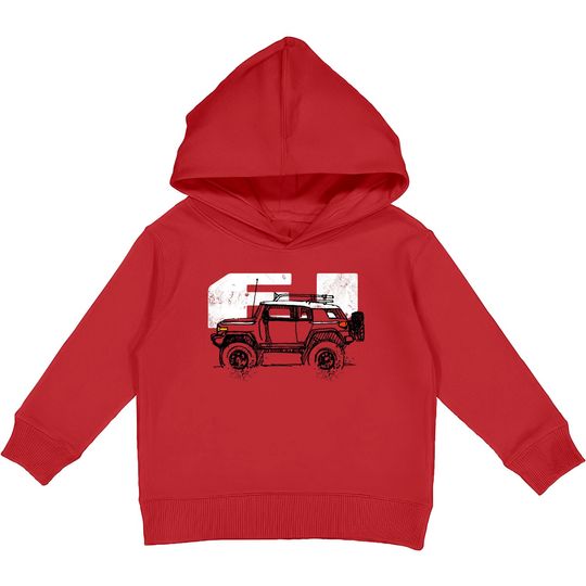 Toyota FJ Cruiser - Sketch artist Profile, best gift for FJ's Dad, Mom birthday gift, off road Kids Pullover Hoodies - Toyota Fj Cruiser - Kids Pullover Hoodies