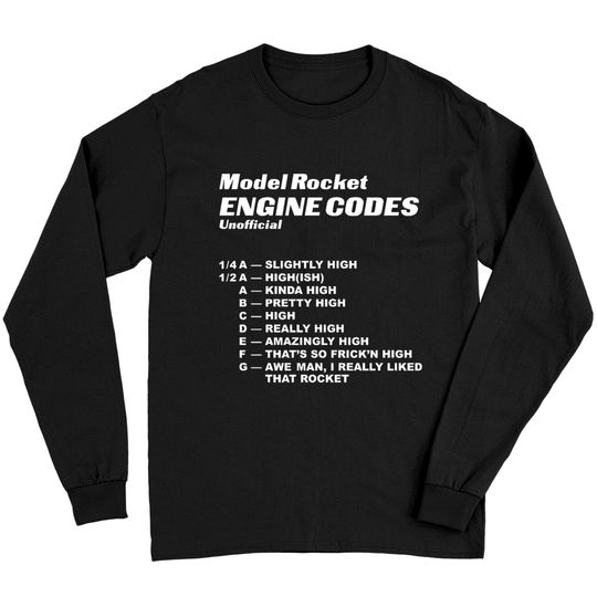 un Model Rocket Engine Codes - Rocket - Long Sleeves