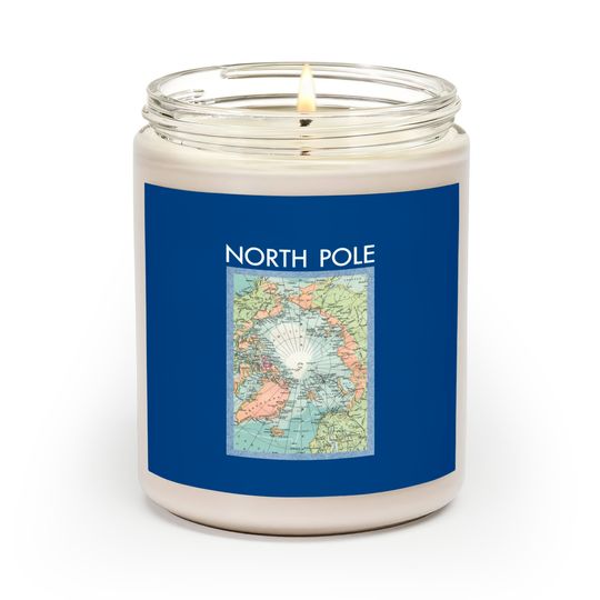 North Pole Vintage Map - North Pole - Scented Candles