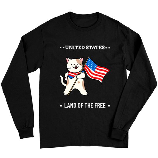 Discover 4th of July Cat - 4th Of July Cat - Long Sleeves