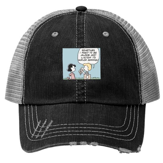 Waylon Jennings - Vinyl Record Fan Design - Waylon Jennings - Trucker Hats