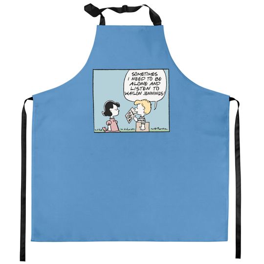 Waylon Jennings - Vinyl Record Fan Design - Waylon Jennings - Kitchen Aprons