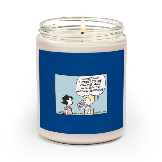 Waylon Jennings - Vinyl Record Fan Design - Waylon Jennings - Scented Candles