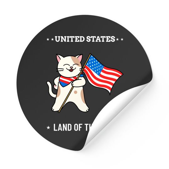 Discover 4th of July Cat - 4th Of July Cat - Stickers
