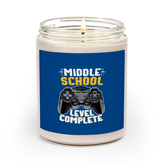 Middle School Level Complete Gamer Graduation - Middle School Level Complete - Scented Candles