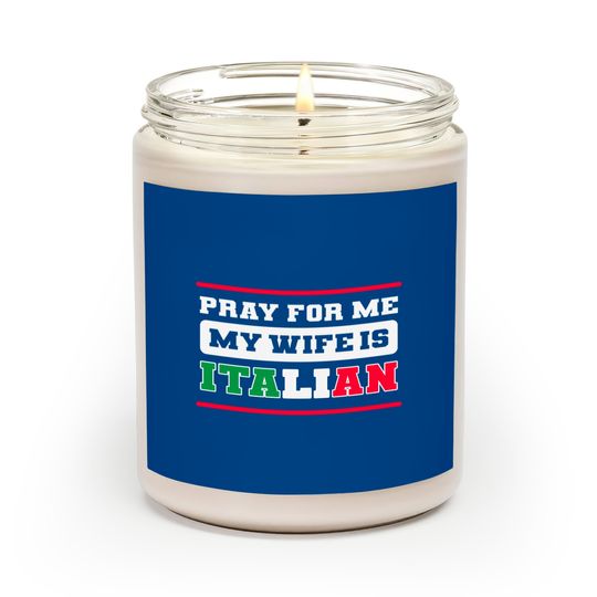 Discover Funny Italian Wife Italy Flag Proud American Grown - Italian American - Scented Candles