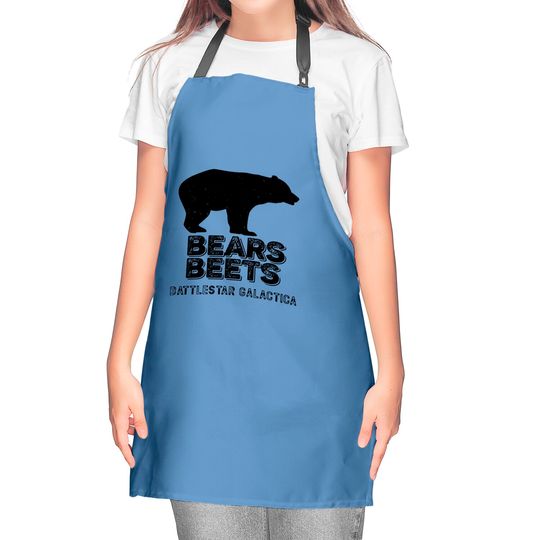 Bears Beets Battlestar Galactica Kitchen Aprons, Funny The Office Fans Gift - Schrute - Kitchen Aprons