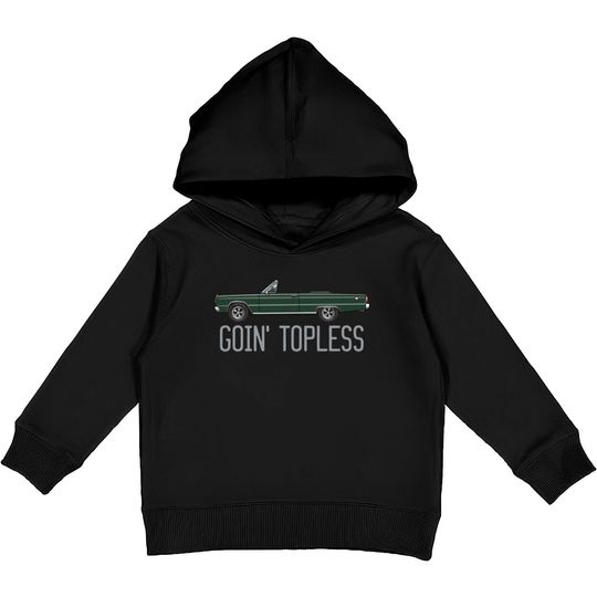 Goin'Topless-Dark Green - Satellite Convertible - Kids Pullover Hoodies