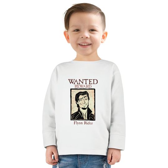 Wanted! - Flynn Rider -  Kids Long Sleeve T-Shirts