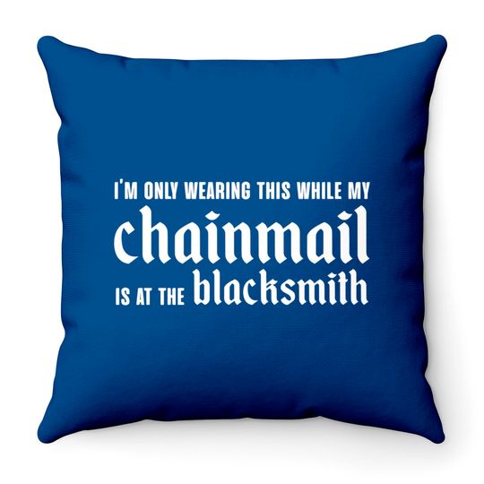 Discover Chainmail Blacksmith Medieval - Chainmail - Throw Pillows