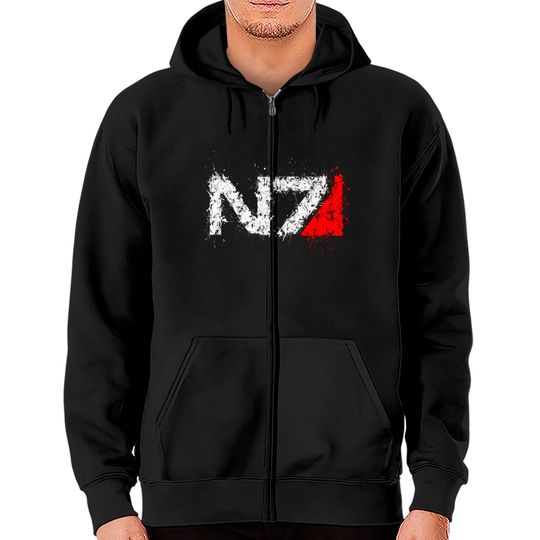 Mass Effect - N7 - Mass Effect - Zip Hoodies