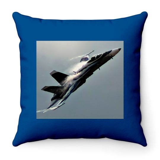 Discover F-18 Hornet Vapor Turn - F 18 - Throw Pillows