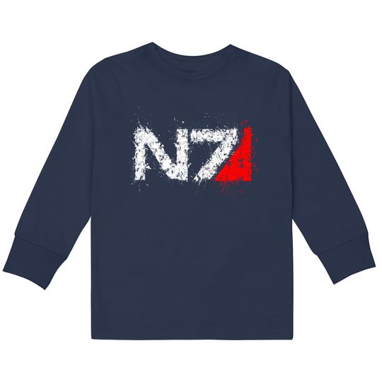 Mass Effect - N7 - Mass Effect -  Kids Long Sleeve T-Shirts