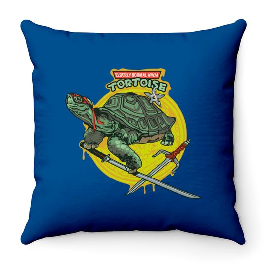 Elderly Normal Ninja - Ninja Turtles - Throw Pillows