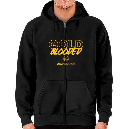 Gold Blooded Zip Hoodies, Warriors Gold Blooded Zip Hoodies, Gold Blooded 2022 Playoffs Zip Hoodies, Gold Blooded 2022 Zip Hoodies