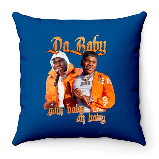 Dababy Throw Pillows, 90s Retro Vintage Rap Throw Pillow Throw Pillow