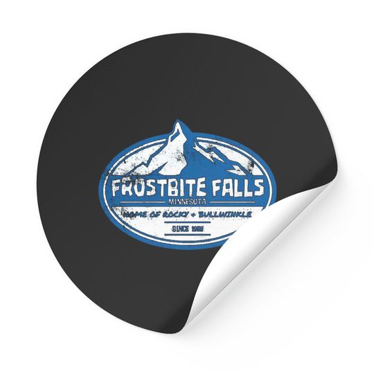 Discover Frostbite Falls, distressed - Rocky And Bullwinkle - Stickers