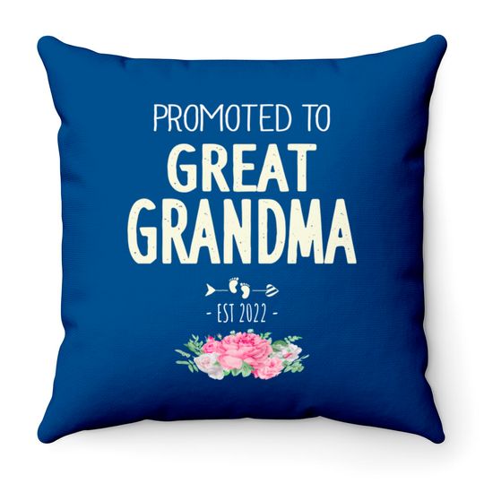 Promoted To Great Grandma 2022 - Promoted To Great Grandma 2022 - Throw Pillows