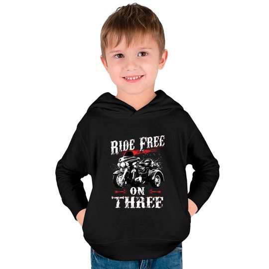 Ride Free On Three Trike Riders - Trike - Kids Pullover Hoodies