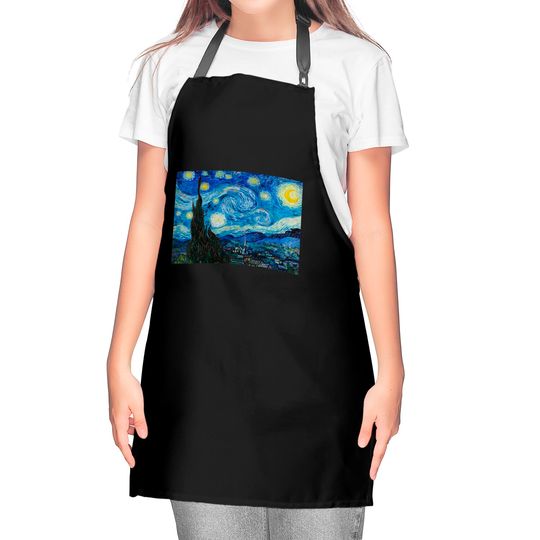The Starry Night by Vincent Van Gogh - Starry Night - Kitchen Aprons
