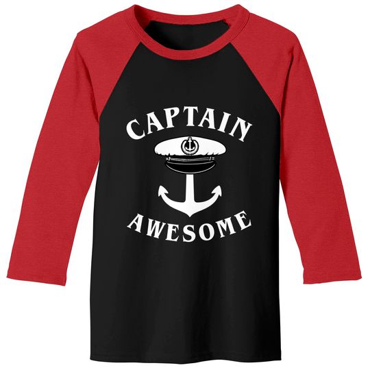 Discover Captain Awesome - Boat Captain - Baseball Tees
