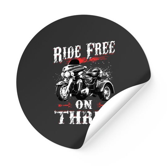Discover Ride Free On Three Trike Riders - Trike - Stickers