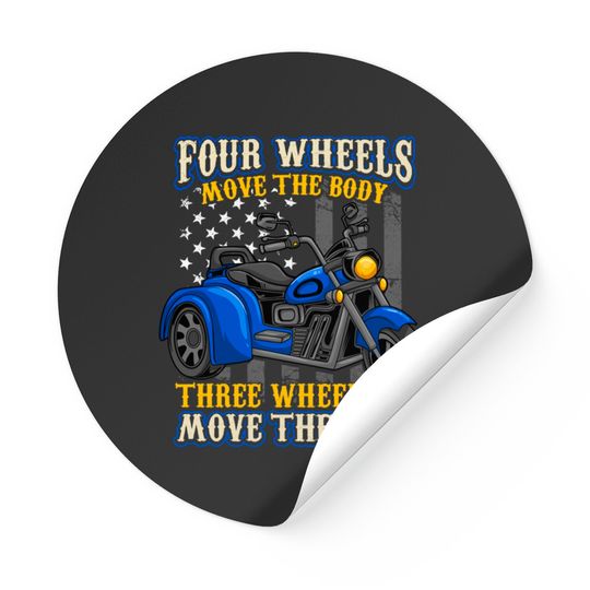 Discover Trike Three Wheels Motorcycle Biker - Trike - Stickers