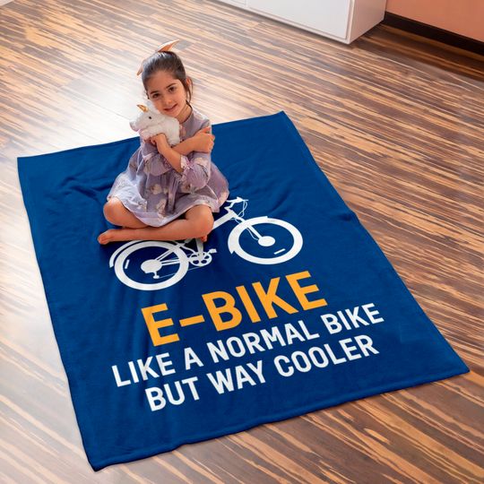 EBike Like A Normal Bike Cooler E Bike - E Bike - Baby Blankets